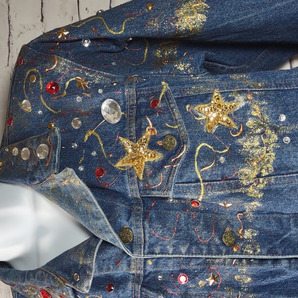 Vintage American Hero Embellished Denim Jacket - Picture 4 of 10